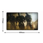 Natural Rubber Anti Slip Rainbow Siege Six Keyboard Computer 600X300Mm Gamer Gaming Pc Laptop Mouse Pad Color J