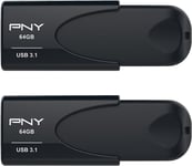 PNY Attache 4 USB 3.1 flash-muisti 64 GB (2 kpl)