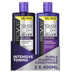 PROVOKE Touch Of Silver Brightening Purple Shampoo & Intensive Conditioner 40...