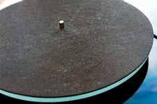 12" Carbon Fibre Cloth Slipmat 2mm Dark Grey Turntable Mat for Record Player