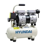 Hyundai Low Noise Electric Air Compressor, 550W Air Compressor, 4CFM, 100PSI Oil Free Air Compressor, 8 Litre Tank Capacity, 2 Year Warranty, Quick Release Fittings UK 13 Amp Plug, White