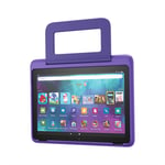 Amazon Kid-Friendly Case for Fire HD 10 tablet | Only compatible with 11th-generation tablet (2021 release), for ages 6–12, Purple Emoji