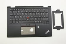 Lenovo Yoga X390 Palmrest Cover Keyboard German Black 02HL518