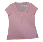 Womens Lacoste Pink T-Shirt Size UK 16 / EUR 44