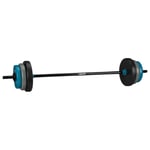 Avento Adjustable Barbell Set 20 kg Black, Blue and Grey Free Weight Unit vidaXL