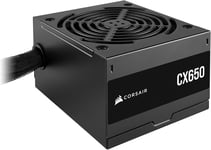 CORSAIR CX650 80 PLUS Bronze Non Modular Low-Noise ATX 650 Watt Power Supply - 