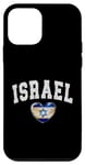 Coque pour iPhone 12 mini Drapeau Cœur d'Israël en chêne : symbole de l'unité pour Yom Ha'atzmaut