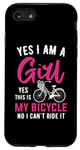 Coque pour iPhone SE (2020) / 7 / 8 Oui je suis une fille Oui c'est mon vélo Non je ne peux pas le conduire