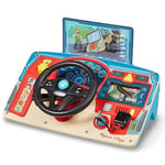 Melissa & Doug - Paw Patrol Wooden Dashboard and Steering Wheel, Rescue Mission with Skye, Rubble, Marshall, Chase, Educational Game, 3+ Years, Gift for Boys and Girls (English Version)