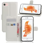 iPhone SE 3 5G (2022) / SE 2020 / iPhone 8/7 - læder cover / pung - Hvid