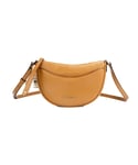 Michael Kors WoMens Dover Small Luggage Pebbled Leather Half Moon Crossbody Bag Purse - Tan - One Size