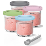 Ice Creami Pints and Lids Replacement Set 16oz Cups for  Creami NC301,1444