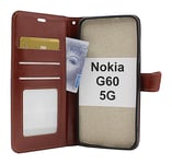 Crazy Horse Wallet Nokia G60 5G (Brun)