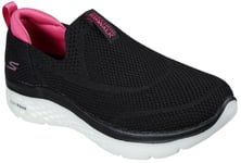 Skechers Womens Trainers Gowalk Hyper Burst Slip On black hot pink UK Size