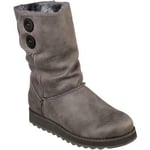 Skechers Keepsakes Upland Womens Ladies Grey Fur Lined Mid Calf Boots Size 4-8