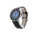 Fossil Men's Watch Blue Dial Black LiteHide Leather Strap FS5960 100M