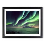 Aurora Borealis Dreams H1022 Framed Print for Living Room Bedroom Home Office Décor, Wall Art Picture Ready to Hang, Black A2 Frame (64 x 46 cm)