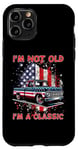 Coque pour iPhone 11 Pro I'm Not Old I'm Classic American Truck USA Flag Car
