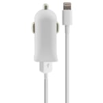 USB oplader til bil + MFI-certificeret lyskabel Contact Apple-compatible 2.1A