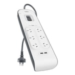 Belkin SurgePlus™ 6-Outlet USB (2.4A) Surge Protector with 2M Cord
