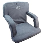 BÅL sammenleggbar stol med armlener, semsket stoff