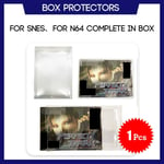 1 Pc - Protecteur De Boîte Pour Snes Pour Jeux De Société N64 Cib, Boîtier En Plastique Transparent Sur Mesure