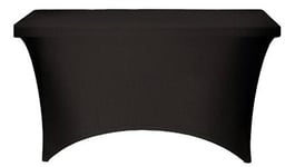 BLACK spandex stretch cover tablecloth for 4ft foot table 120x75x75cm