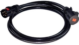 Förlängningskabel 32A Ip44 Black, Med 15 Meter Pur Aluminiumkabel 5G6mm²