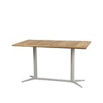 Cane-Line - Cafebordsunderrede rekt. - Drop - Sand/bordsskiva 130X75 cm - Drop - Teak - Småbord & Sidobord utomhus - Beige,Träfärgad