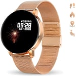 Montre Connectée Femmes Homme Montre Intelligente Etanche Cardiofréquencemètre Moniteur de Sommeil Montre Sport Calorie Brûlée Podom