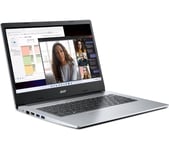 ACER Aspire 1 14" Refurbished Laptop - Intel®Celeron, 128 GB eMMC, Silver (Excellent Condition), Silver/Grey