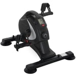 Pedaltrainer tyst minimotionscykel med 8 nivåer magnetiskt motstånd LCD-skärm bärbar bentränare med halkfri matta seniorer arm-