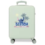 Joumma Disney Stitch Just Chill Valise de Cabine Verte 38 x 55 x 20 cm Rigide 2 kg Fermeture à Combinaison latérale ABS 2 kg 35 L Bagage à Main, Vert, Talla única, Valise Cabine