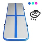 4/8 inch Thickness Air Track Mat Tumbling Mats for Gymnastics 3×1m Inflatable Gymnastic Mat for Kids and Adults, Gym Air Floor Yoga Mat for Sports Training Cheerleading Water,Blue,300*100*20cm
