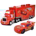 Film Bilar 2 3 Karaktärer Blixten Mcqueen & The King & Chick Hicks & Mack Truck Farbror Metall Gjutna Leksaksbilar Fordon Modell kompatibel med Barn Bir Mcqueen
