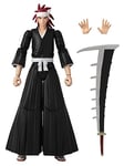 Anime Heroes Bleach Figures Abarai Renji Action Figure Articulated Anime Figure With Swappable Arms And Faces Bandai Bleach Action Figures, 17 cm