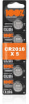 CR2016 Battery 3v Lithium pack of 5