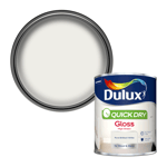 Dulux Paint Pure Brilliant White Quick Dry Gloss 750ml or 2.5 Litres