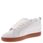 DC Men's Court Graffik Skate Shoe, White/Gum, 6.5 UK