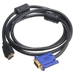 SovelyBoFan 1.8M Blue HDTV HDMI to VGA HD15 Male Cable Converter for PC TV DF New