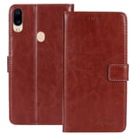 TienJueShi Brown Book Stand Retro Business Flip Leather Protector Phone Case For HAFURY NOTE 10 4G 5.93 inch Cover Etui Wallet