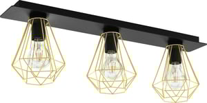 Tarbes Plafond 77cm Svart/Mässing
