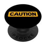 Caution I learned how to ride playing video games funny game PopSockets Swappable PopGrip