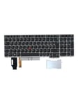 Lenovo Keyb T590/L580/E580/E590/P52/P72 CH - Hopea - Kannettavan tietokoneen näppäimistö - vaihtoon - Sveitsi - Hopea