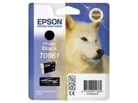 Epson T0961 - 11.4 ml - photo noire - original - blister - cartouche d'encre - pour Stylus Photo R2880