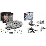 LEGO 75192 Star Wars Millennium Falcon, UCS Set for Adults, Model Kit to Build with Han Solo & Star Wars Snowtrooper Battle Pack 75320 Toy Building Kit for Kids Aged 6 and Up