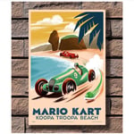 Luigi - Koopa Mario Kart Troopa Beach Classic Poster Art Canvas Print Decoration-50x70cm No Frame