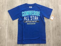 BOYS CONVERSE ALL STARS LOGO T SHIRT ROYAL BLUE SIZE S BOYS = 8-10 YRS