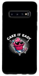 Coque pour Galaxy S10 Cake It Easy Cute Cupcake Pun Vacay Mode Vacances d'été