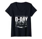 Womens D-Day Anniversary, The Battle of Normandy 1944 June 6 V-Neck T-Shirt